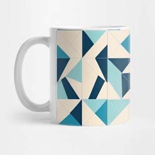 Blue Symmetry: Tranquil Triangles in Harmonious Hues Mug